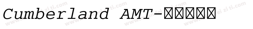 Cumberland AMT字体转换